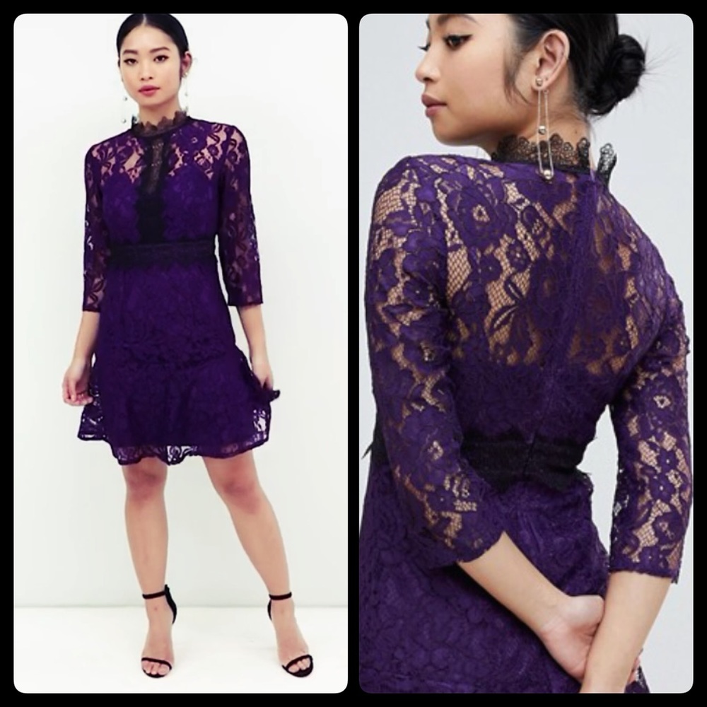 Fancy Purple Lace Dress